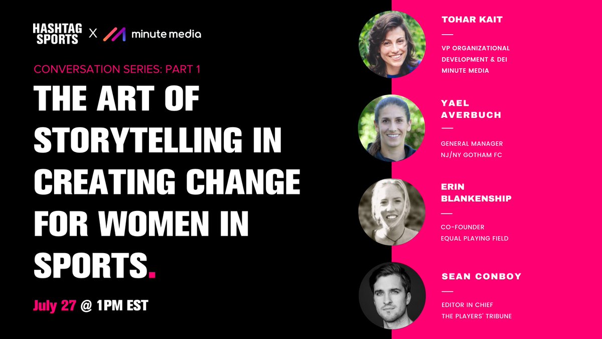 ICYMI, check out our @HashtagSports webinar 'The Art Of Storytelling In Creating Change For Women In Sports' which discussed how individual voices and honest storytelling can make an impact in the fight for women's equality. Full session here: bit.ly/3PdAlk1