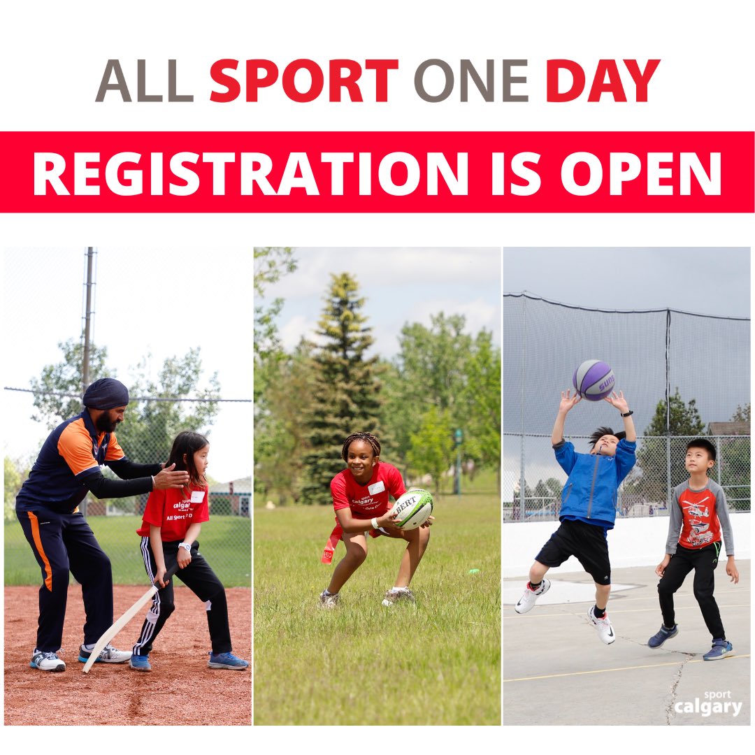 SportCalgary's tweet photo. All Sport One Day Registration is Open! 

Visit https://t.co/AmNQC4u06w to register for the sports you want to try for free! 

#AllSportOneDay #ASOD #fun #yyc #calgary #sportcalgary #free https://t.co/oJw8FkW5NZ