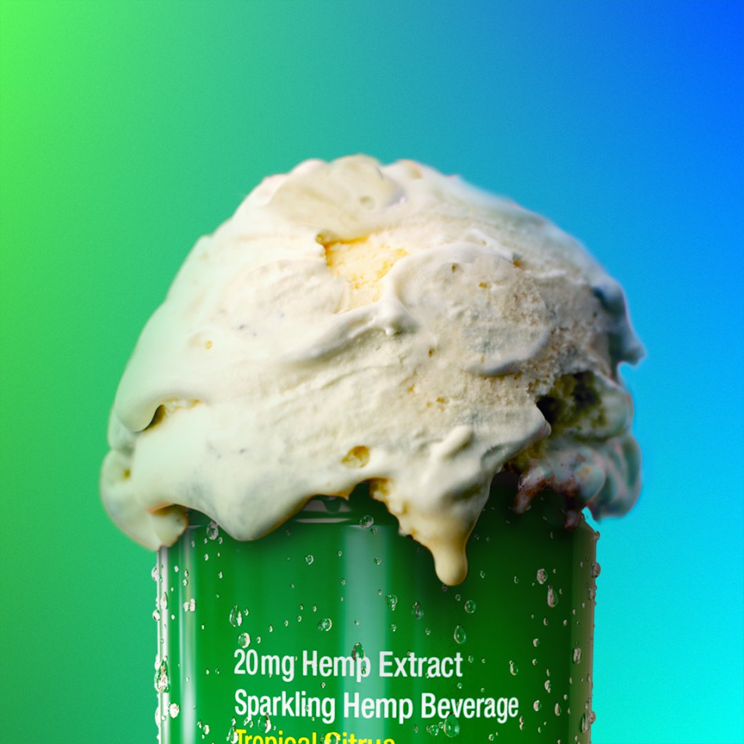 Topping your Green Monké with ice cream is about the only thing that could make this green can any more chill 🍦