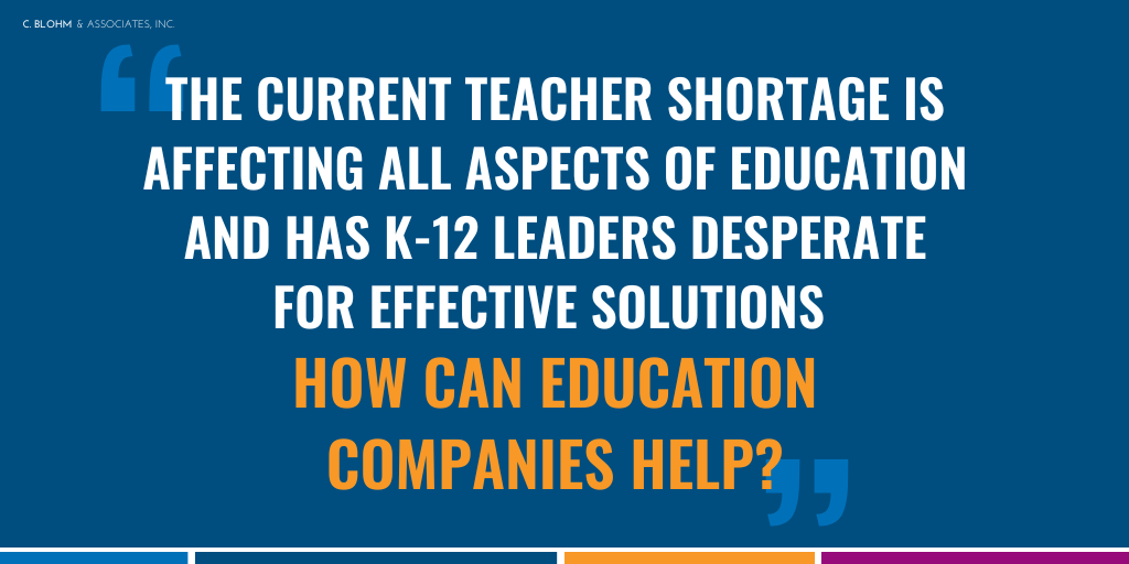 CBlohmAssoc's tweet image. Our most recent Expert Series blog addresses how to retain teaching staff in today’s education environment, click the link to learn more about the top three staffing solutions in education.

hubs.li/Q01jwMb50

#educationmarketing #K12Education