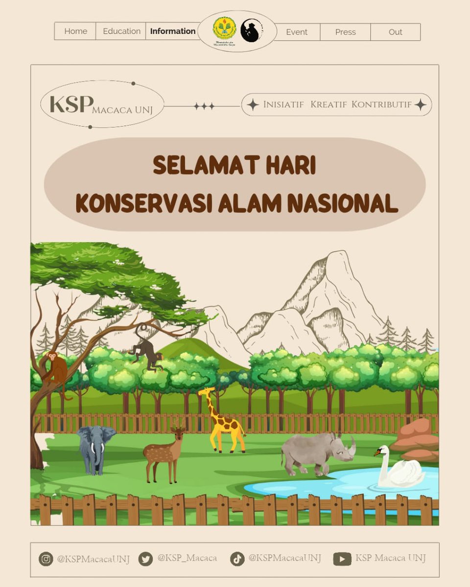 🌳 SELAMAT HARI KONSERVASI ALAM NASIONAL 🌳

Konservasi alam berperan sebagai gerakan konservasi yang menjaga atau melindungi spesies dari kepunahan, pemeliharaan, pemulihan habitat, peningkatan jasa ekosistem, dan perlindungan keanekaragaman hayati.
▪️▪️▪️▪️▪️▪️▪️▪️▪️▪️