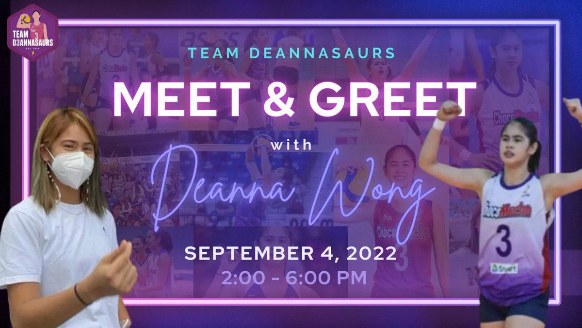 Team Deannasaurs 💜 See you on SEPT 4 @ MIDAS HOTEL. Pls contact @TeamDEANNAsaurs for details and how to avail of tickets.