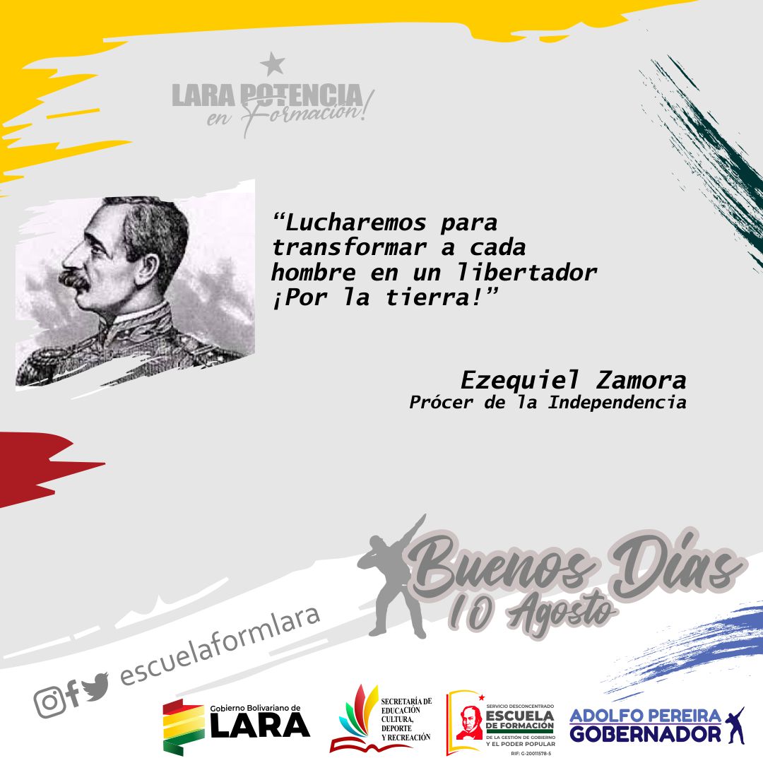 EscuelaFormLara's tweet photo. #10Agosto  Feliz y Bendecido Miércoles 
#TrabajamosPorVenezuela
#BricomilesMiEscuelaBella
@NicolasMaduro
@AdolfoP_Oficial
@gobiernodelara
@LuisJonasReyes
@Educacionlara
@ZELara2019 https://t.co/648jjW624F