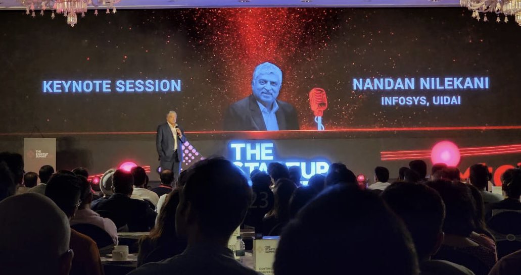 xto10x's tweet photo. #TheStartupSummit starts with a bang!! We are graced with the man behind @Infosys, @UIDAI &amp; @UPI_NPCI; @NandanNilekani sharing his scaling journey!

Catch the action live on our YouTube channel at - https://t.co/FGnQRIH29j &amp; experience #RealConversationsOnScaling! https://t.co/BS5Pu1VMTQ