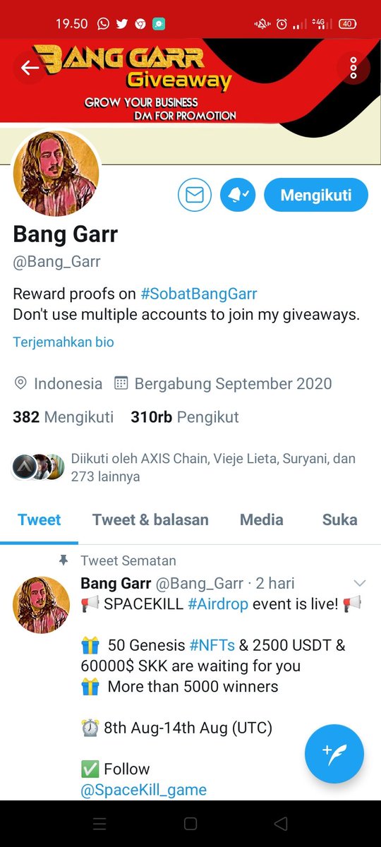SHarnawati's tweet photo. @Bang_Garr @cryptogems555 Done @Bang_Garr @cryptogems555 semoga kali ini beruntung.. Aamiin https://t.co/zmAlIW8qf3