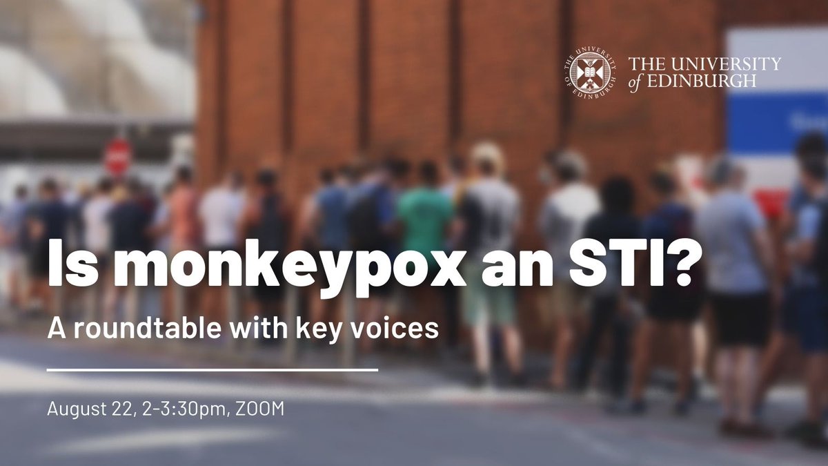 JGarciaIglesias's tweet photo. 🔥SO @NagingtonUoM and me are very happy to announce a roundtable on Monday Aug. 22 on 

"Is #Monkeypox an STI?" 

with key international voices, including @DrWillN @thrasherxy @javimembrillo @engelmal81 and many others! 

Free on zoom 👉 https://t.co/deKLjoQCqY

#academia #MPX https://t.co/scWOo93s4W