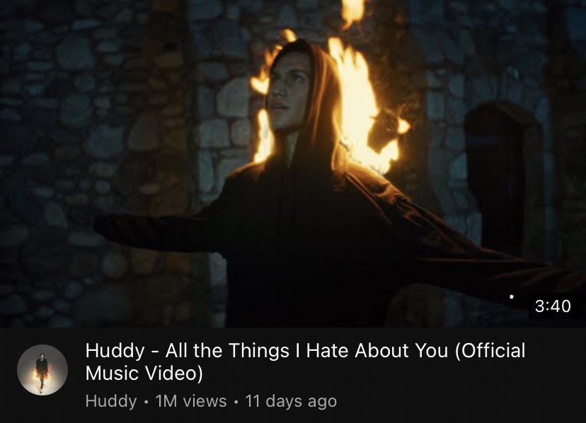 📈| <a href="/xhuddy/">Huddy</a>’s “All the Things I Hate About You” music video has surpassed 1 million views on YouTube.