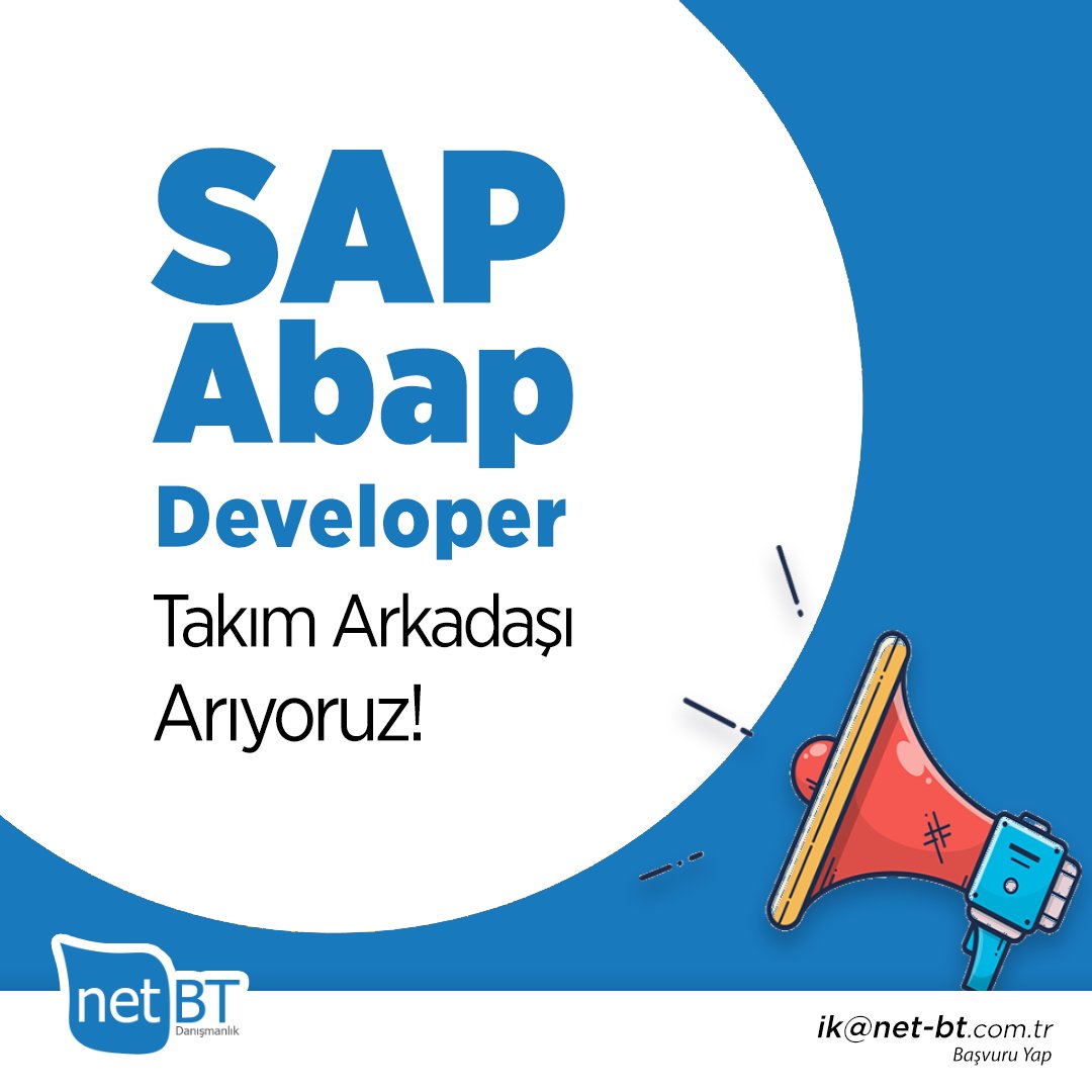 NetBTConsulting's tweet image. 10 yıla aşkın deneyimimiz ve yapmış olduğumuz sayısız proje tecrübemizle geliştirdiğimiz yeni projelere destek sağlaması için SAP ABAP Developer takım arkadaşı arıyoruz. İlan içeriği ve başvuru için: linkedin.com/jobs/view/3208…

#NetBT #SAP #SAPABAPDeveloper #İşİlanı #ABAP
