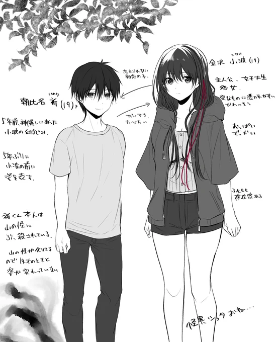 同人誌作るなら商業でやれなさそうなショタおねホラーエロやりてえなっていう設定絵…(とうぶんやれない)