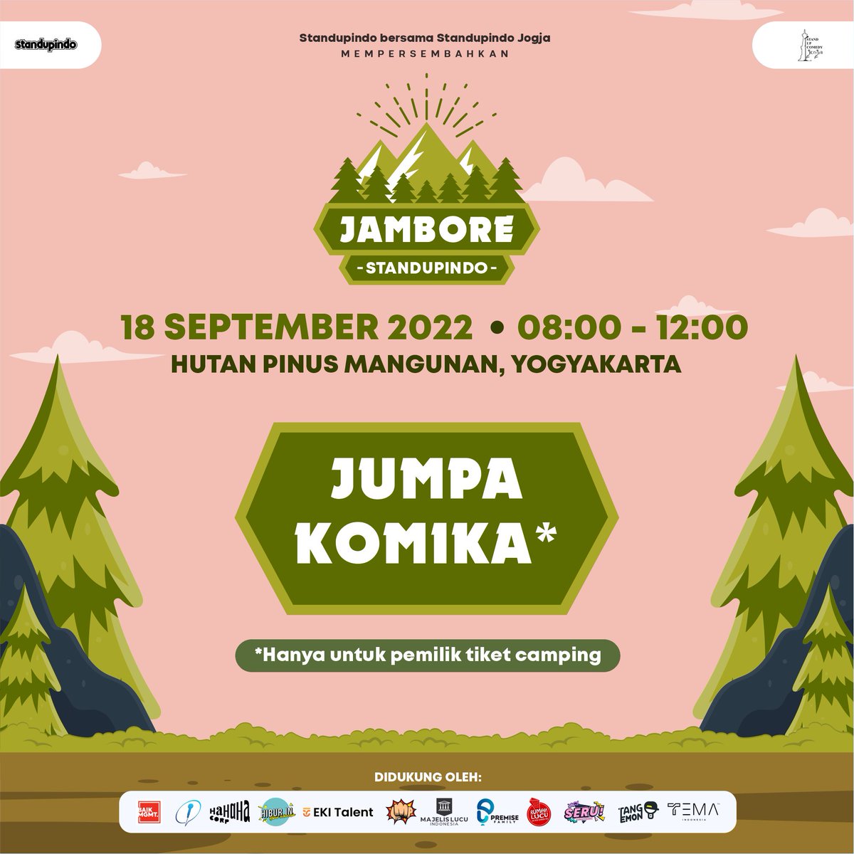 Standupindo's tweet photo. Kak tiket kak. 
#JamboreStandupindo2022 https://t.co/hP0bgwlpYv