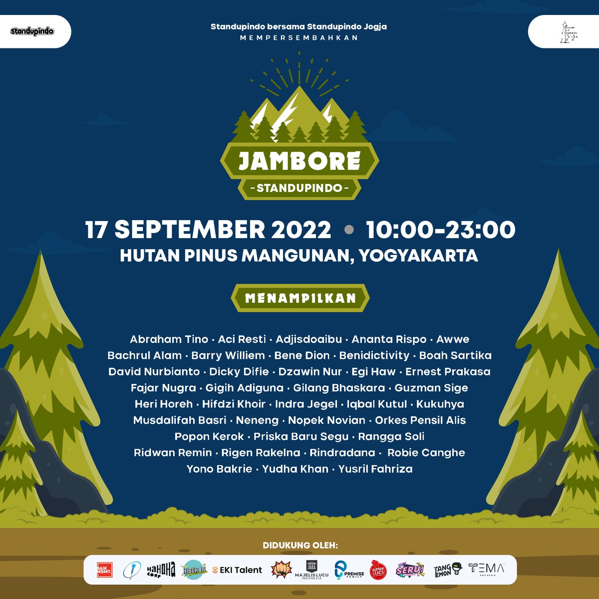 Standupindo's tweet photo. Kak tiket kak. 
#JamboreStandupindo2022 https://t.co/hP0bgwlpYv