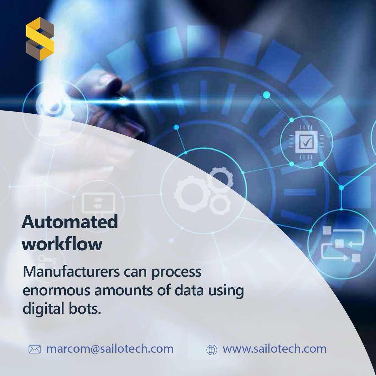 Sailotech's tweet image. The &quot;Industry 4.0&quot; industrial revolutions were spurred by #IntelligenceAutomation and have had a substantial impact on the processes and environments that rely on cyber-physical and cognitive systems. Dive - Deep to know more: sailotech.com/intelligent-au…