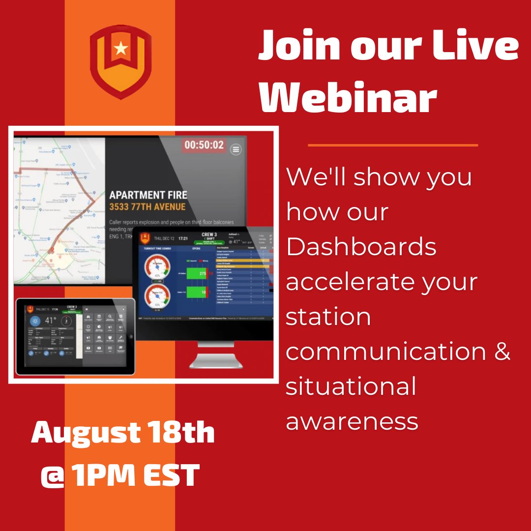FirstArriving's tweet photo. Join us for this month's live webinar where we'll discuss how our Dashboards can help your department communicate better &amp; make better-informed decisions. 
Click the link to reserve your seat: https://t.co/3kxLCFiDDr 
 #FirstArriving  #Augustwebinar #livewebinar https://t.co/9yf43iSCVI