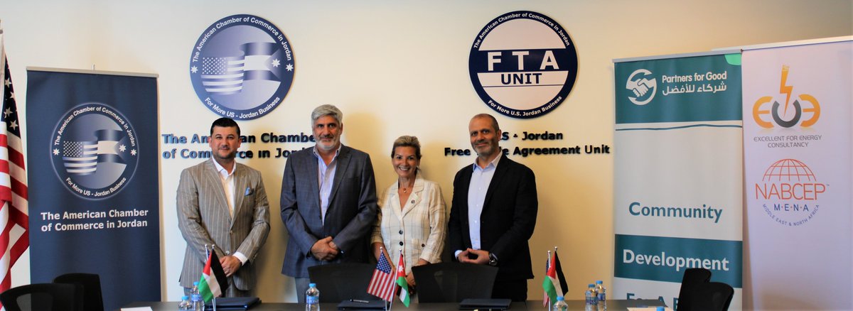 AmCham-Jordan signs a Cooperation Agreement with Partners fr Good @partnersforgood and EEConsult - NABCEP MENA

#Amcham #US #Jordan #mou #agreement #business #collaboration #community #partnership #support #partners #success #marketing #sponsor #sponsorship #event #goals  #growth