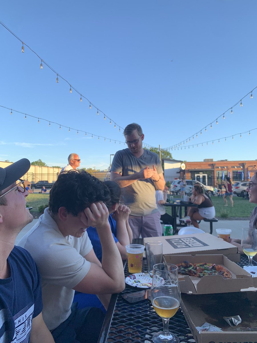 MizzouUrology's tweet photo. #selfie from @MizzouUrology happy hour featuring #logboat #pizzatree from #como. Fun evening wellness activity featuring our residents and their accomplishments! https://t.co/xzdMgLodF3