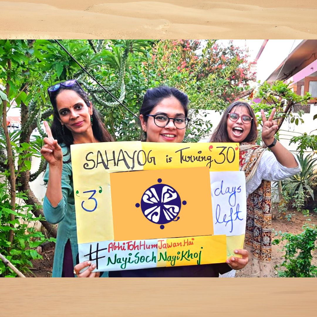 sahayogindiaa's tweet photo. #countdownto30
#CantKeepCalm
SAHAYOG is turning 30 years younger!!
3 days to go!

#NayiSochNayiKhoj #AbhiTohHamJawaanHain

#30 #3daysleft #cheerestomoreyears #HBDSahayog #SAHAYOG #NayiUmeed #NayiUmang #NayaUtsah #SahayogkeSahayogi #promotinggenderequality #humanrightsframework https://t.co/F4k3nKbnJW