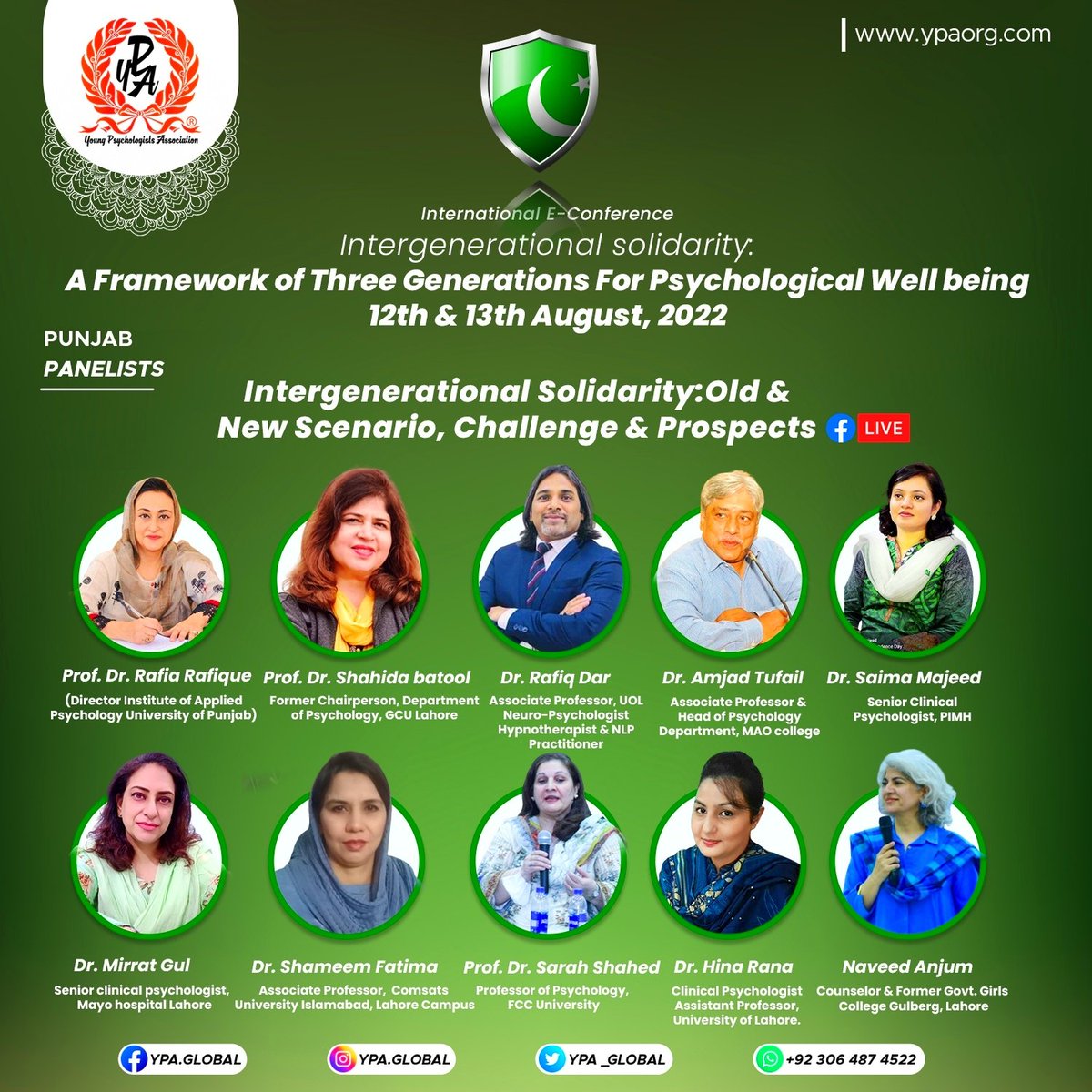YPA_Global's tweet photo. LFor more details stay Tuned with us
#intergenerationalsolidarity
#psychologicalwellbeing
#Youthinternationalday
#Ypa #independenceday
#conference #Econference #internationalconference
#intergenerational #provinces
#HumHeinPsychologyKaKaal
#Humheinypa
#YPA_GLOBAL https://t.co/qFEe7PeN3X