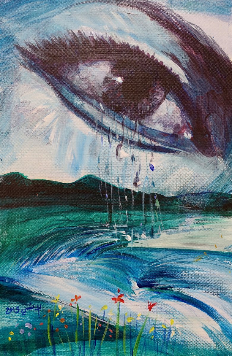 What is the cultural impact of the prison industrial complex? Doin’ Time: American Prison Culture explores representations of imprisonment in film, literature, music, and art – such as this moving 2015 painting by Guantanamo Bay prisoner Muhammad Ansi.