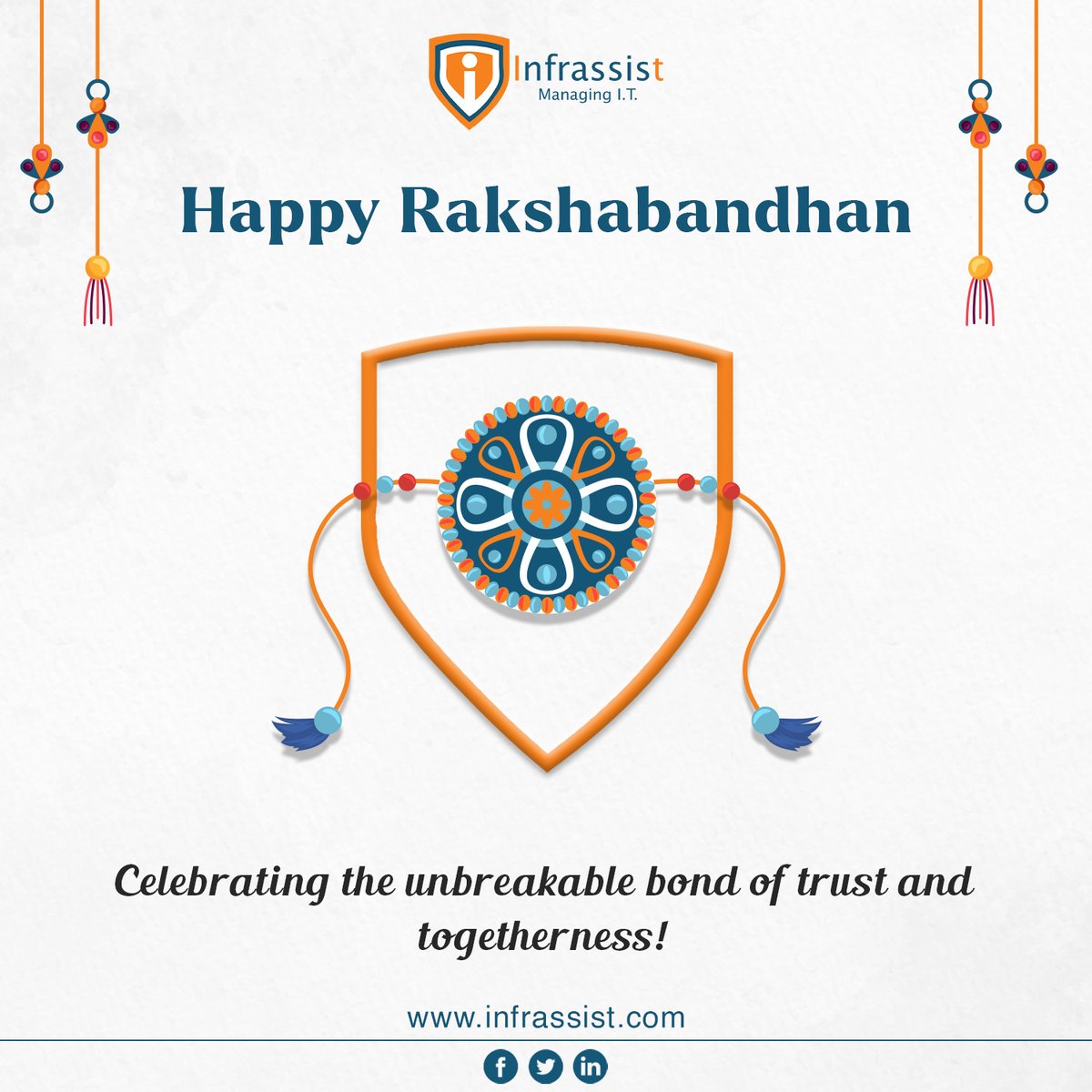 InfrassistTech's tweet photo. Siblings are the definition that comprises love, strife, competition, and forever friends!

Happy Rakshabandhan to all the siblings who fight with each other and fight for each other!

#rakshabandhan2022 #infrassist #msp https://t.co/ZAbpJRmBmq