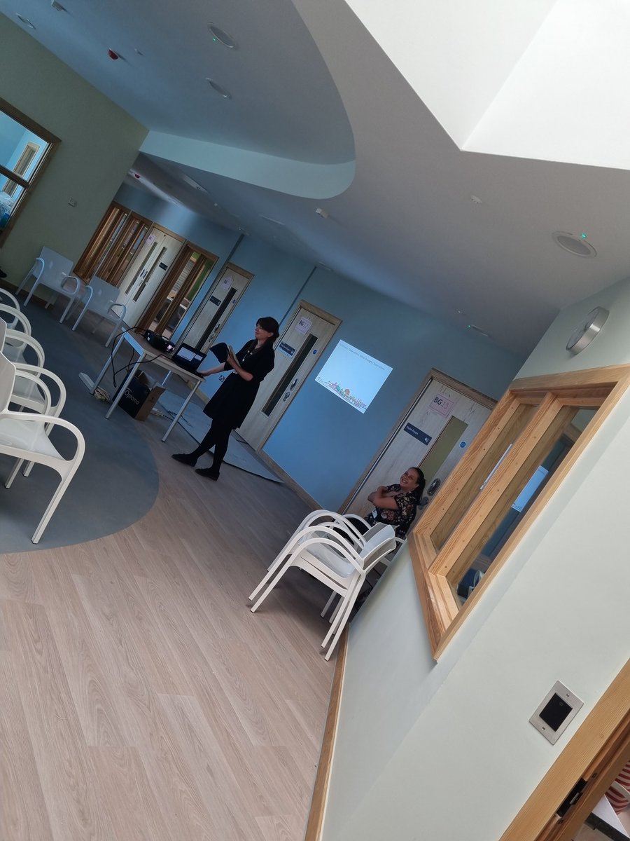 Some of our fabulous <a href="/PDLTeam_nottshc/">Practice_Development_Team@nottshc</a> are on site today doing training on all things observations, trauma and restrictive practice 🤩