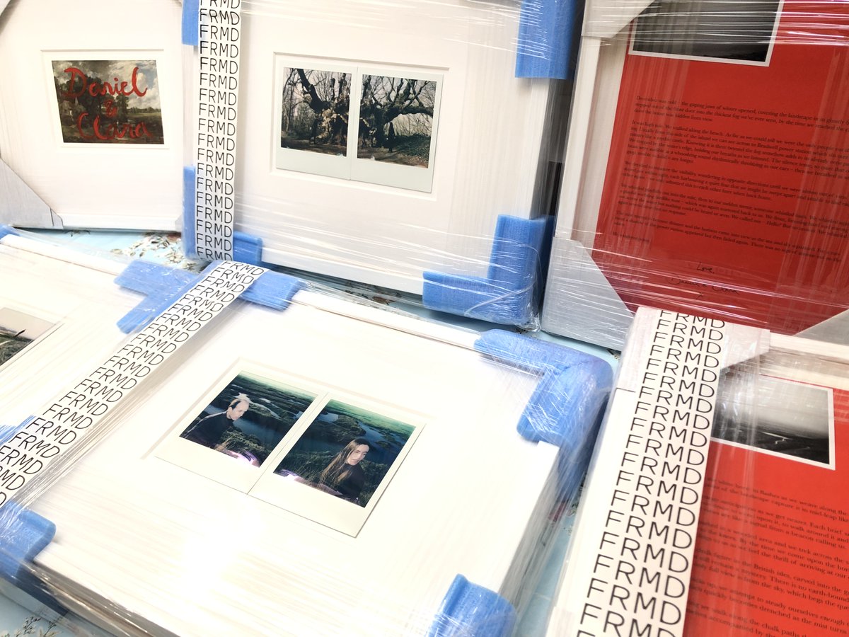 DanielAndClara's tweet photo. A quick trip to London to collect our work from the framers ready for our shows coming up at @303Projects  &amp; #HamiltonMAS this month 🥳

Info here: https://t.co/MmzEuijnd4

Many thanks to FRMD for the great job mounting and framing –  highly recommended 👍 https://t.co/1tbJdEmGJu