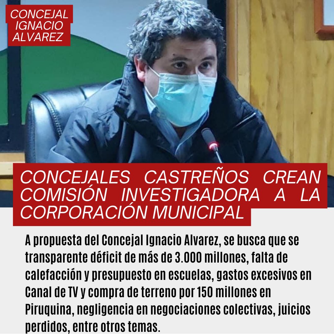 ialvarezvera's tweet photo. Ser concejal no es estar en las fotos de inauguraciones ni regalando cosas con el Alcalde. Ser concejal es FISCALIZAR. 
Agradezco a mis colegas concejales que apoyaron y serán parte de la Comisión Investigadora:
- Yoanna Morales 
- Baltazar Elgueta
- Jorge Luis Bórquez https://t.co/7pq5EvUYTA