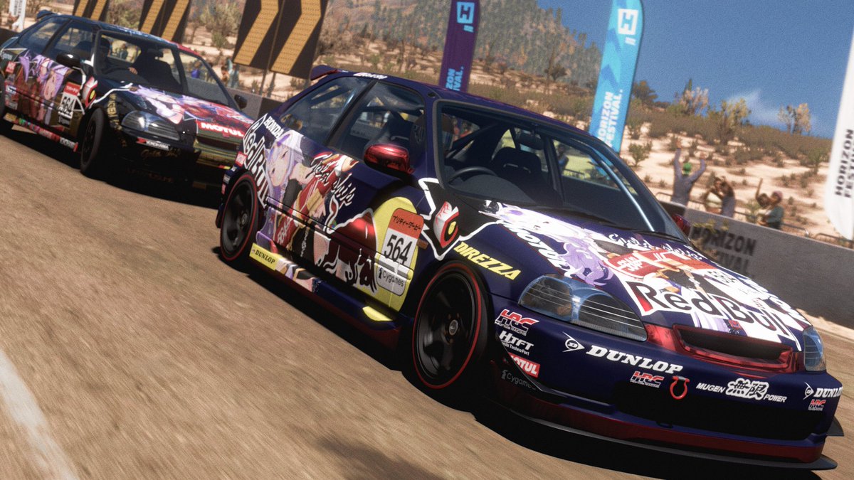 KamikazeS2K's tweet photo. #ForzaHorizon5 #forza #xbox #itasha #ゴールドシップ #ウマ娘 #水着ゴルシ
ゴールドシップ痛車、ゴルシビック【水着ゴルシRedBull無限Ver】できました！
1997 HONDA CIVIK Type R
Share code：320 733 085 https://t.co/967grYJQqM