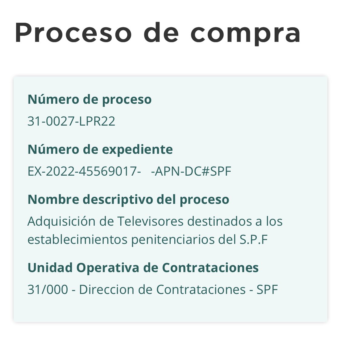 La mitad del país es pobre, el dólar y la inflación están fuera de control y hay 4M de indigentes. Mientras tanto el gobierno gastará $15.000.000 en 200 TVs de 32’’ y en 25 de 55’’ 4K para que los presos vean el mundial.

La desconexión con la realidad es total. Fin.