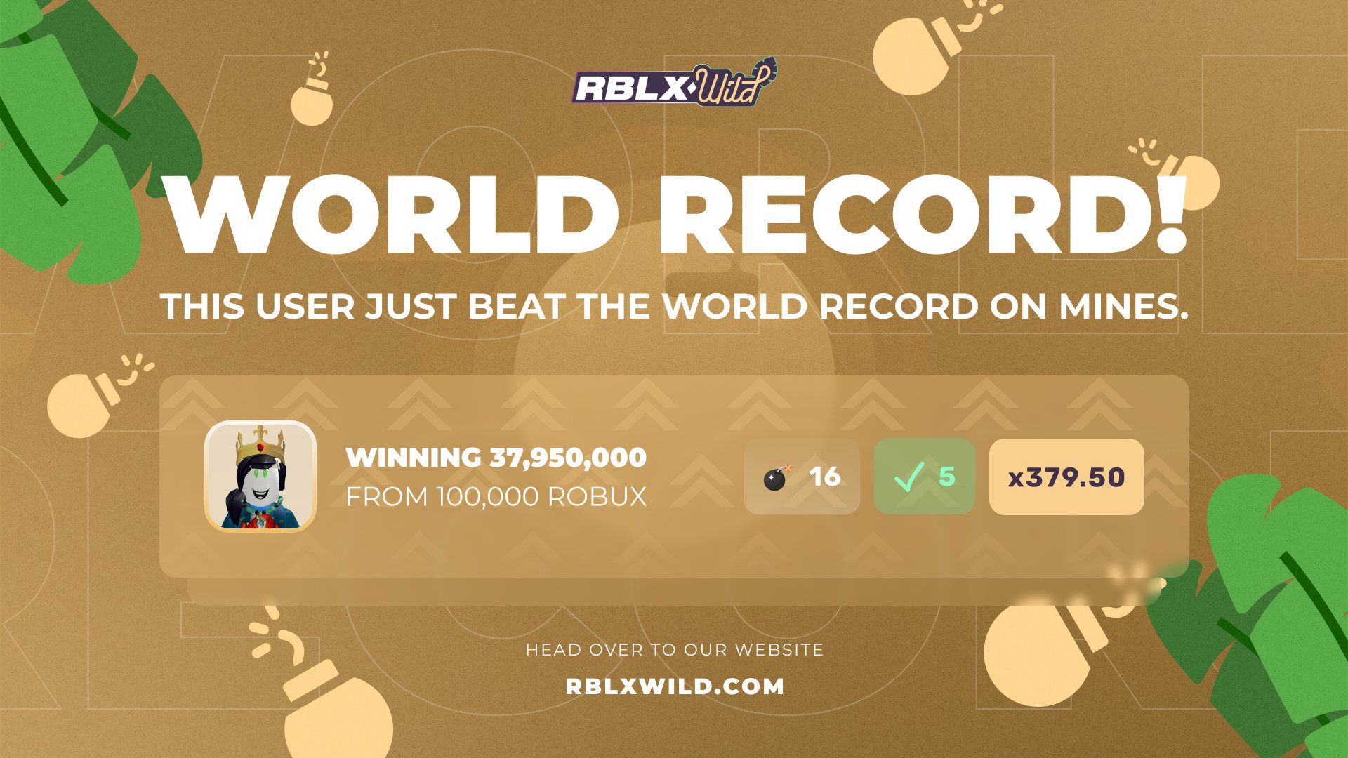 RBLXWild on X: So.. The world record on mines💣 has just been set