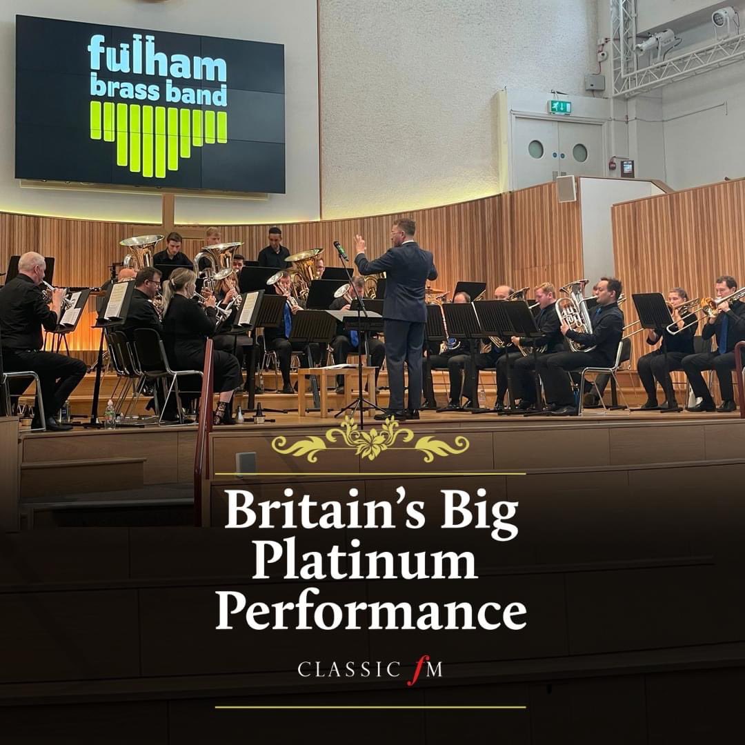 Just over two hours to go, until our winning entry for Britain’s Big Platinum Performance is broadcast on @ClassicFM on the @AMinhall show. Tune in just before 1550 (BST) to hear it. #britainsbigplatinumperformance #brassbands #TheQueen #nationalanthem #PlatinumJubilee