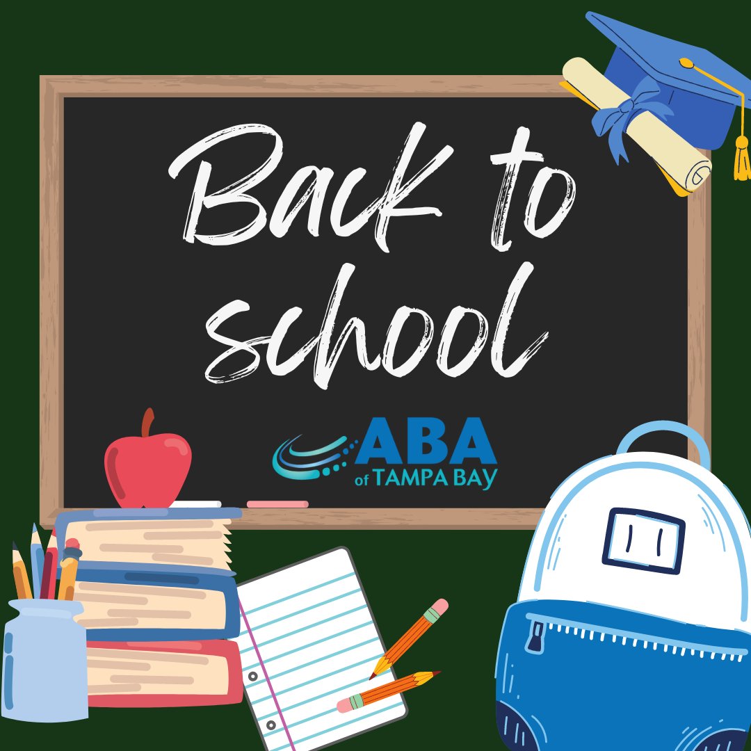 ABAofTB's tweet photo. Happy First Day of School Hillsborough and Pinellas! We hope you enjoyed your summer and that you have wonderful school year. 

#backtoschool #newschoolyear #firstdayofschool #TampaBayFL #tampabay #tampaflorida #brandon #valricofl #apollobeach #hillsborough #abatherapy #behavior https://t.co/4saLHQMS8e