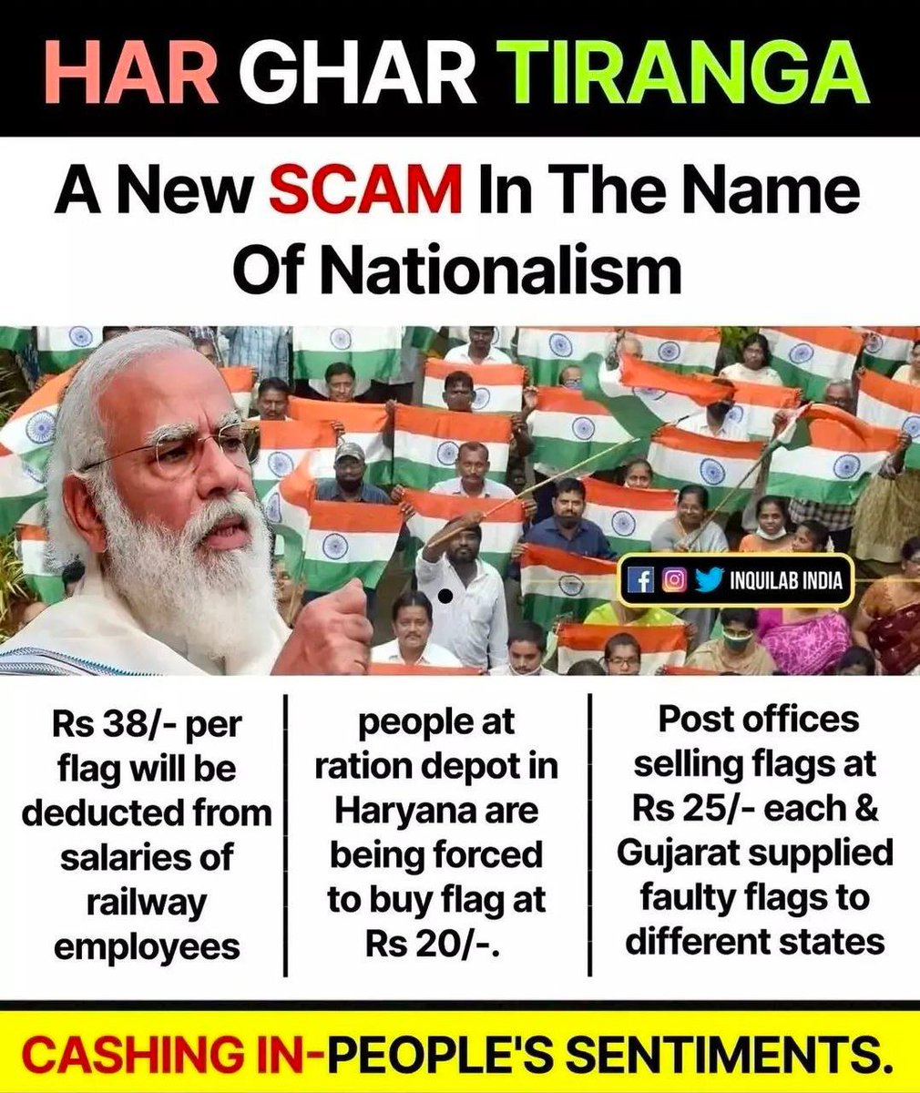 SonamWankhade1's tweet photo. SCAM in the name of nationalism https://t.co/OTsrSvIYhO