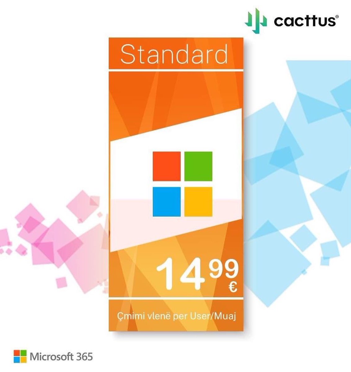 Cacttus_Sha's tweet photo. CACTTUS ju ofron Microsoft 365 | Business me çmimet më të lira në treg. Duke kombinuar aplikacionet më të mira të komunikimit dhe bashkëpunimit, ju mund të punoni sigurtë dhe pa ngecje. 

Na kontaktoni në:
📧info@cacttus.com ose
📱+383(0) 38 600 488 https://t.co/t1CTUFiOKX