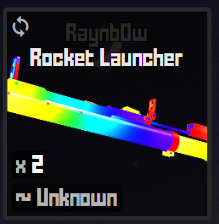 Saladacchi2's tweet image. 🎉GIVING AWAY x1 Raynb0w Rocket Launcher🎉
1. Follow
@Saladacchi2
2. RT & Like this tweet
3. Tag 2 @ friends
Another giveaway is right here! JOIN RIGHT NOW!
Good luck!
ends in 1 week
#giveaway #krunker