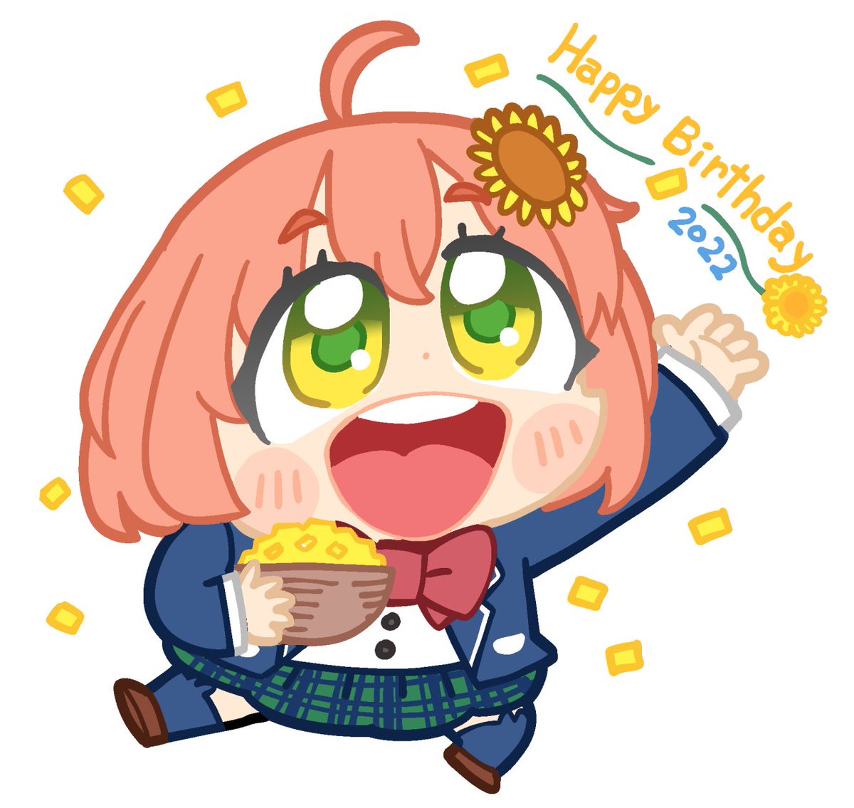 「お誕生日おめでとうございます! #本間ひまわり生誕祭 」|大川ぶくぶ/bkubのイラスト