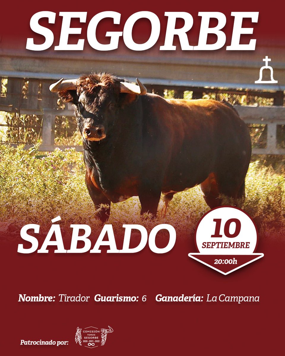 ComiTorosSgb20's tweet photo. "Tirador", de la ganadería "La campana", será el toro cerril que exhibiremos el sábado 10 de septiembre. https://t.co/mtbuxkcBh7