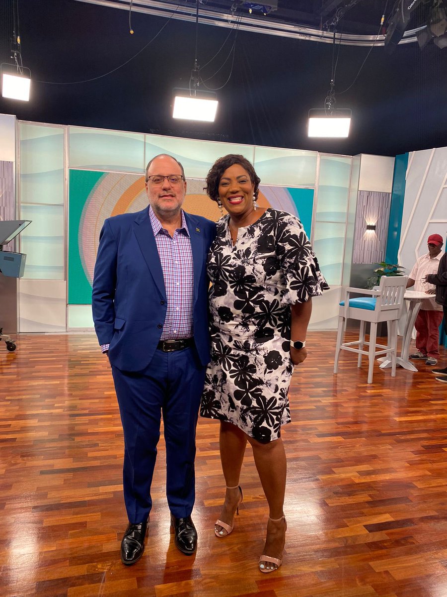 MarkJGolding's tweet photo. Thank you @Smilejamtvj for having me this morning. It was great to sit with @DahliaHarris and Neville to discuss what #Jamaica60 means to me 🇯🇲 https://t.co/nxuVVZUZzZ