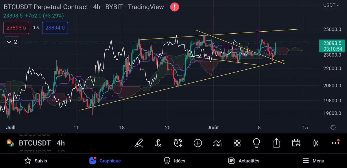 TagadoBTC's tweet photo. 🟡 Les chiffres de l'inflation aux US viennent de tomber et c'est une hausse moins importante qu'attendue avec un taux de 8,5% au lieu de 9,1%.

Belle impulsion haussière sur les cryptos dès l'annonce. En route pour l'objectif à 25k$ (trendline haute) pour BTC ? 👀 #CPI #Bitcoin https://t.co/Bs9mjg9FWr