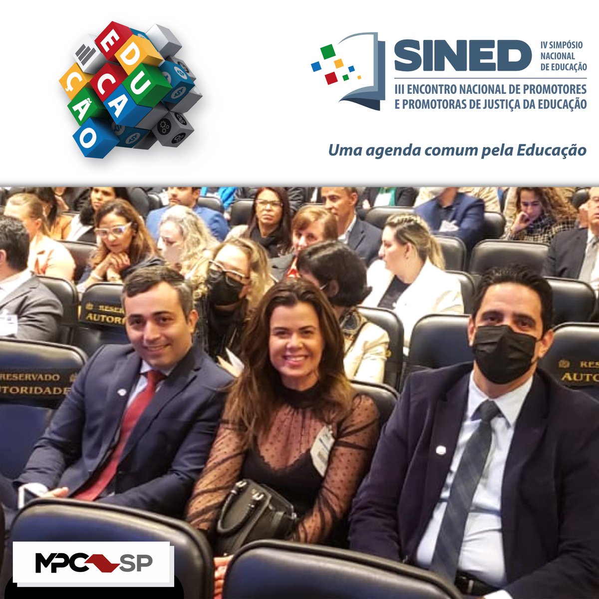 MPdeContas_SP's tweet image. O Procurador-Geral do MPC-SP, Dr. Thiago Pinheiro Lima, a Procuradora-Geral do @MPC_SC, Dra. Cibelly Farias, e o Presidente da Ampcon, Dr. José Américo da Costa Jr., prestigiaram a abertura do IV SINED e do III Encontro Nacional de Promotores e Promotoras de Justiça da Educação.
