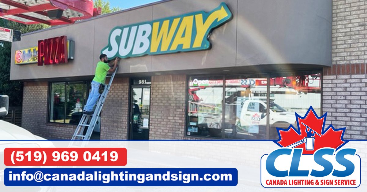 Our talented team at CLSS is able to design, manufacture, install &amp; service all forms of signage.
Trust us with your next install!
canadalightingandsign.com
-
-
#lighting #signage #subway #yqg #windsorbusiness #yqgbusiness