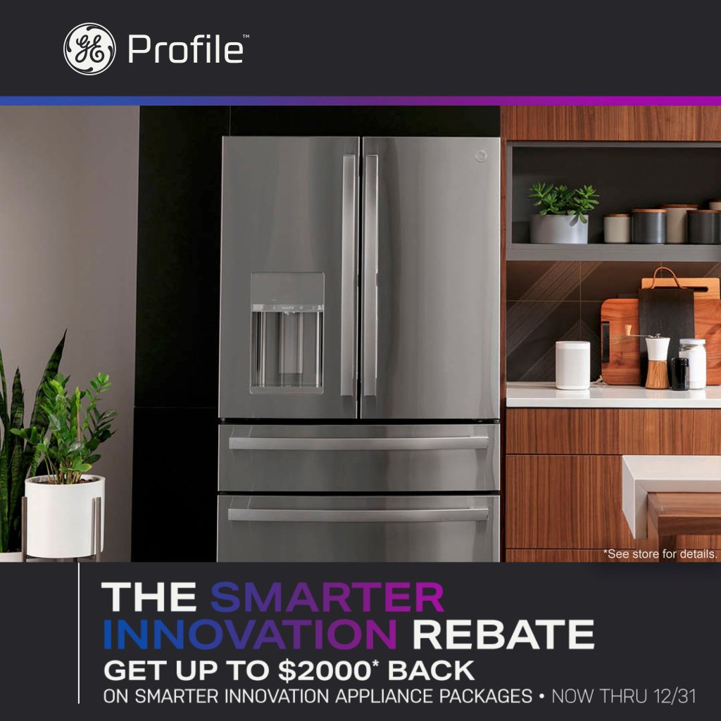 Get up to $2,000* back this Summer on select GE Profile™ Smarter Innovation Appliance Packages from KAM Appliances ☀️ pbxx.it/3jVf3x