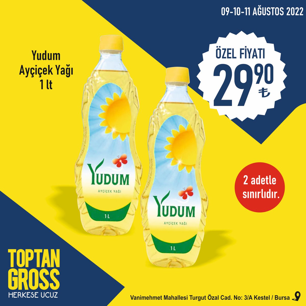 ToptanGross's tweet photo. 📍Kampanyamız 09-10-11 Ağustos 2022 tarihleri arasında geçerlidir.📍

#toptangross #toptanveperakende #haftanın #kampanya #fırsat #alışveriş #indirim #kühne #üzüm #sirke #tat #sarı #mercimek #yudum #ayçiçek #yağ #terem #kase #margarin #pazartesi #salı #çarşamba #perşembe https://t.co/koWf8347Hi