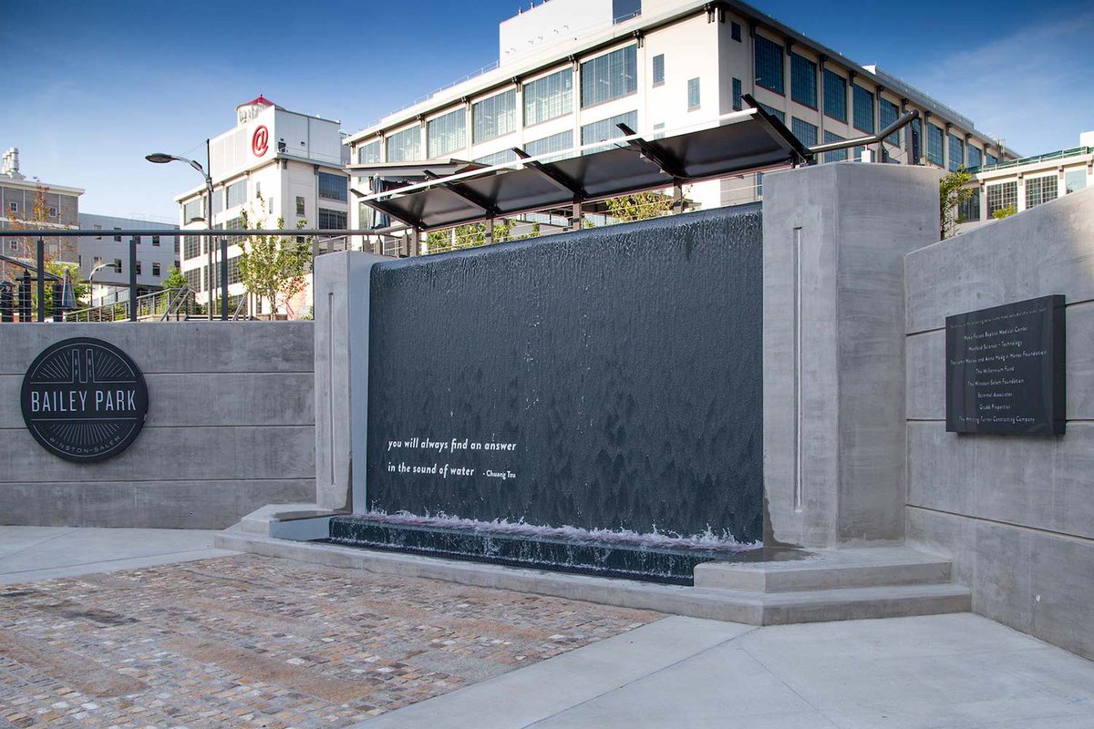 innovationqrtr's tweet photo. The water wall in Bailey Park will never fail to impressโno matter what time of day or night. ๐
Find it on the Patterson Avenue side of the Bailey Park to see for yourself.
#findyourspot #seeheardo #experienceiQ #wsnc #downtownwinston #innovationquarter #baileypark https://t.co/2tjhQT4Xjz