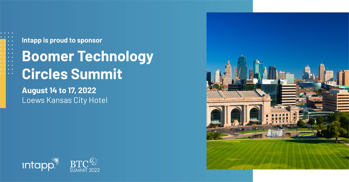 intapp's tweet photo. We're proud to sponsor the Boomer Technology Circles Summit being held August 14-17. Are you attending #BTCSummit2022? https://t.co/JeDwYrodw2
#Consulting #Accounting #Intapp @ThinkPlanGrow #BTCSummit https://t.co/n9fiiyhWfP