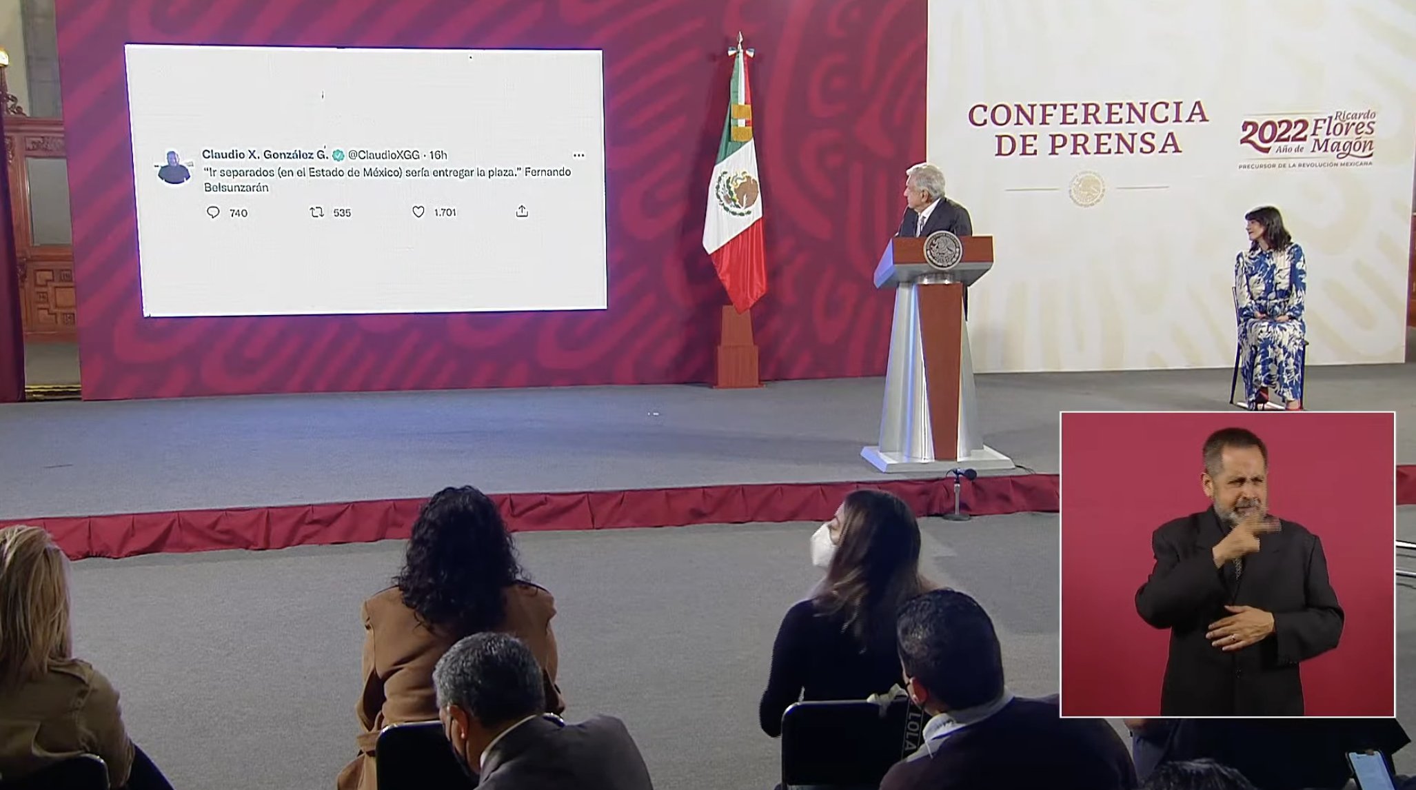 AMLO confía en que votarán por la corrupta de Delfina Gómez