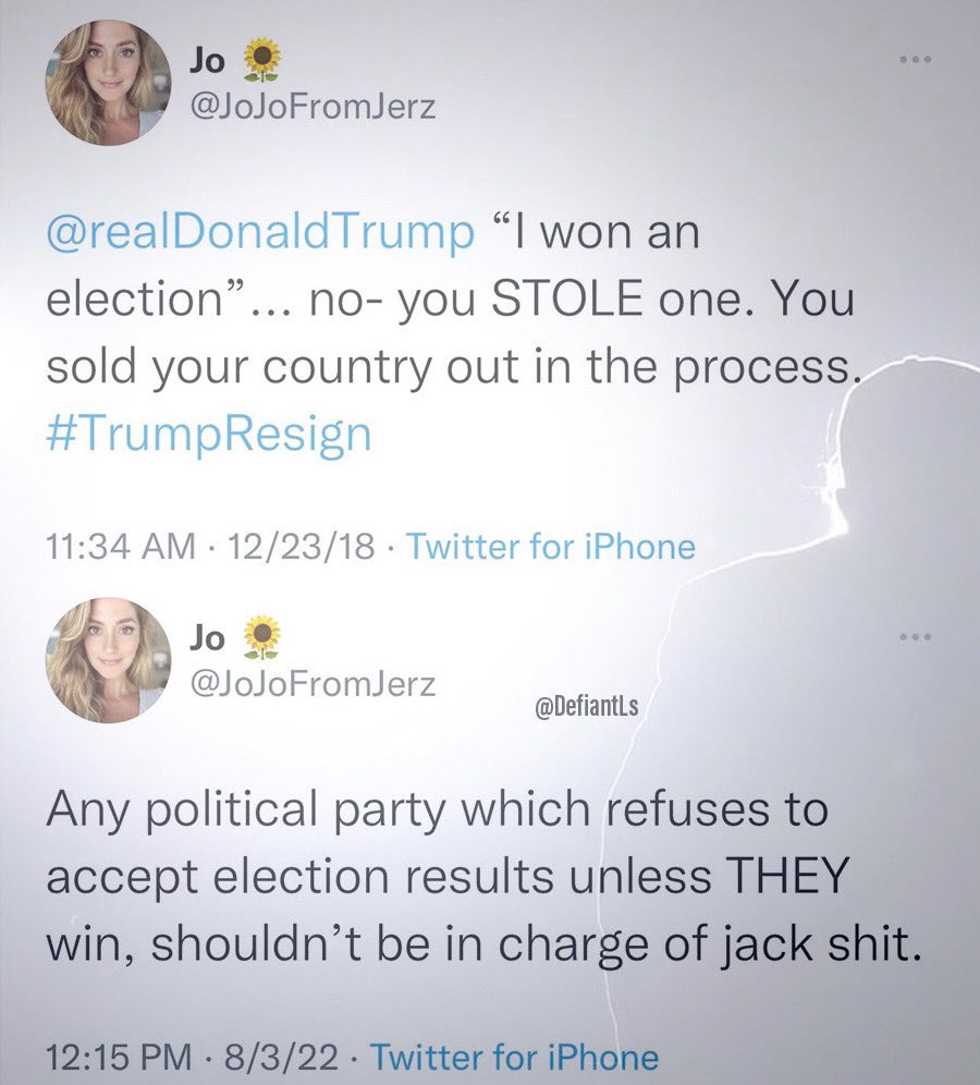 jonlyponly's tweet photo. @JoJoFromJerz Can't wait to see your a$$clown head explode when they find nothing from this hoax FBI raid! Besides that you have no credibility https://t.co/HPrrQQLDg1