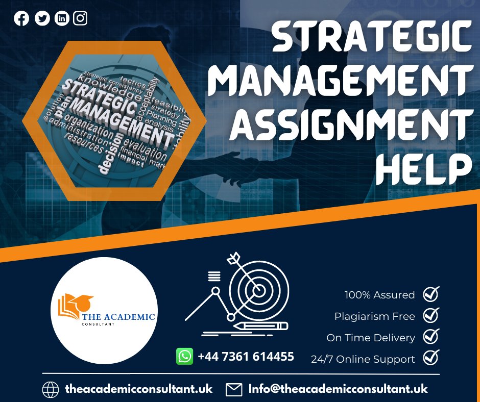 theacademiccon3's tweet image. Be confident! Because you choose our Strategic Management Assignment Help Services.
Order your task Now!
#Strategicmanagementassignment #Strategicmanagementassignmenthelponline #Strategicmanagementassignmenthelp
#writingassignmenthelp #writingassignment #theacademicconsultant