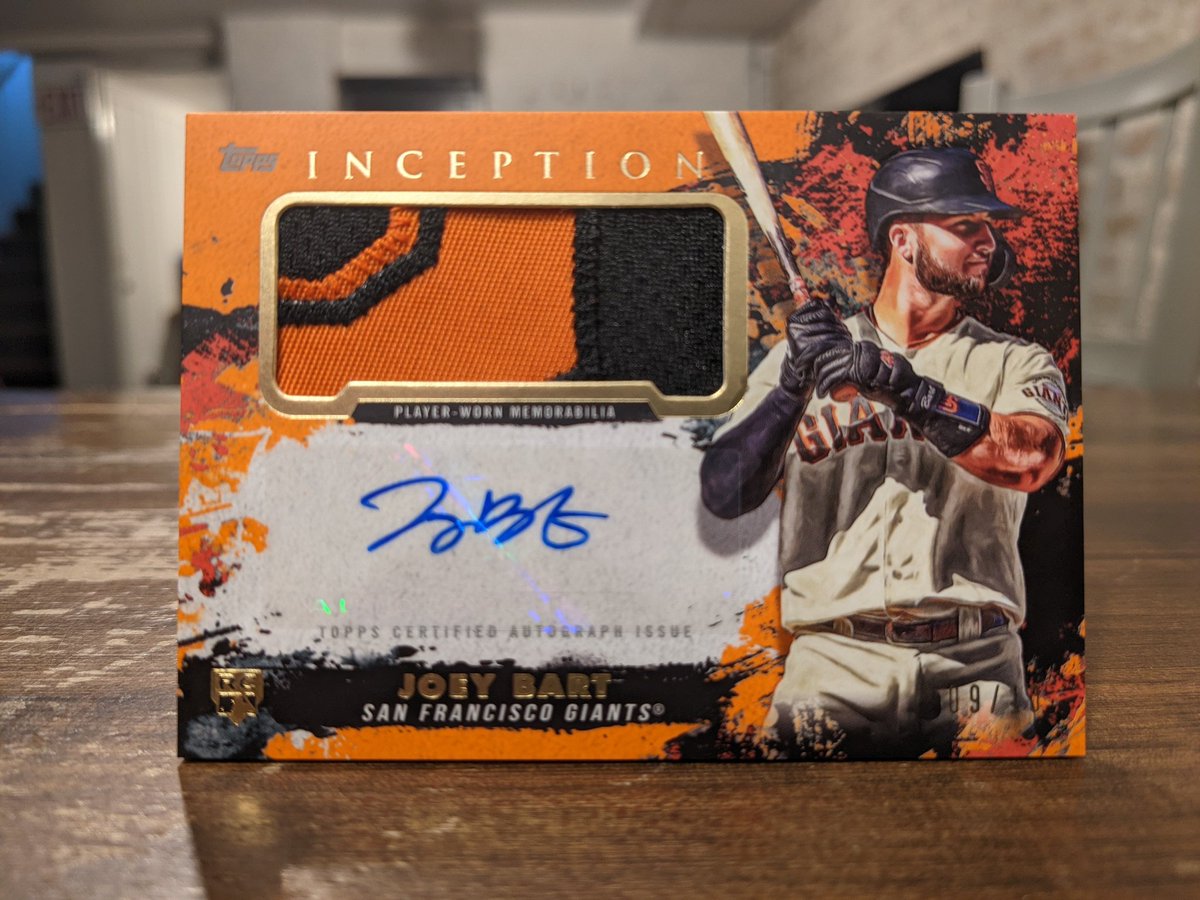 nickrcip's tweet photo. @midwestboxbreak @PhilsPulls @BreakClubNFT 2021 Topps Inception Joey Bart 9 of 10 $250 https://t.co/zDakF2BdX8