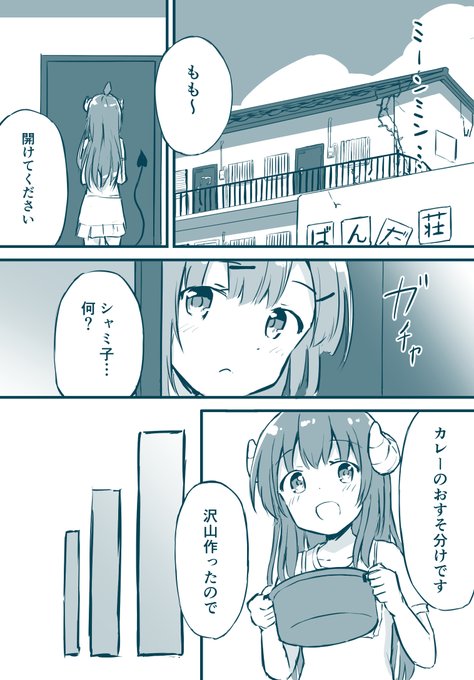 夏の雰囲気を味わいたいだけの桃シャミ
#まちカドまぞく 
