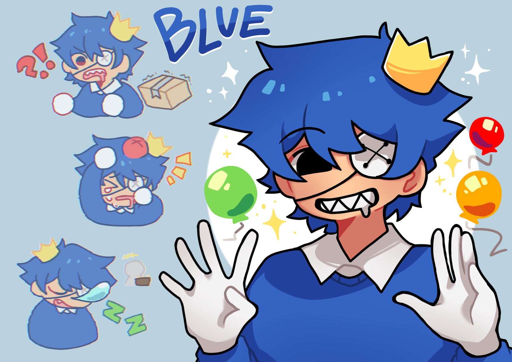 Mei on X: Blue from rainbow friends but as human💙 I had a ton of